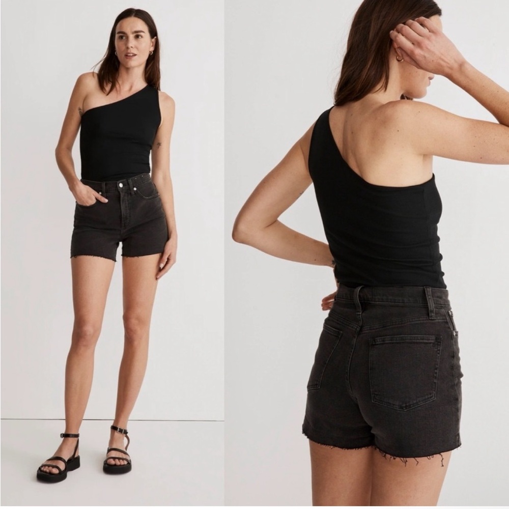 Madewell Black High Rise Denim Shorts